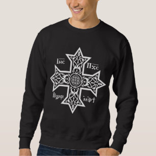 Koptisch-orthodoxes Kreuz mit Jesus Christus, dem Sweatshirt