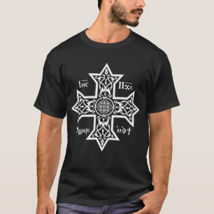 Koptisch-orthodoxes Kreuz mit Jesus Christus, dem T-Shirt