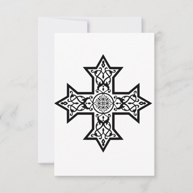 koptisches Kreuz Dankeskarte (Vorderseite)