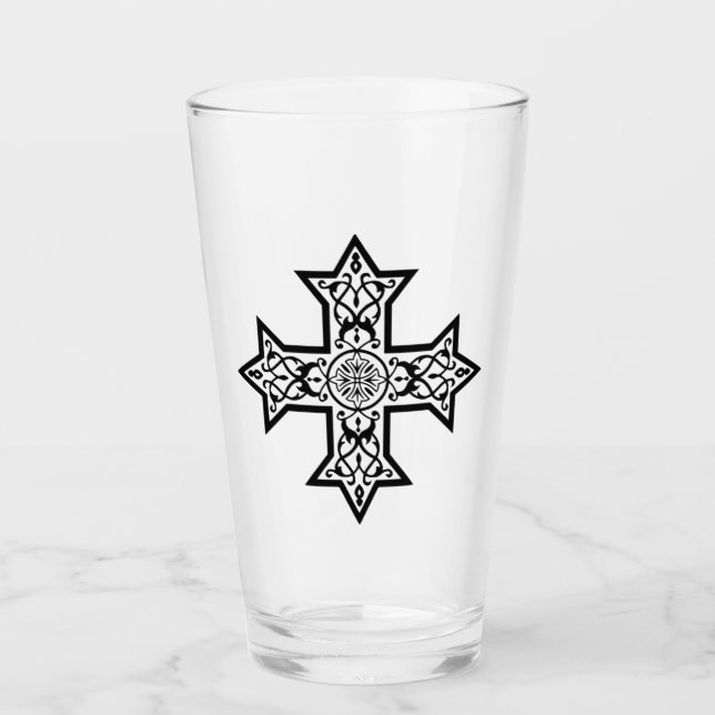 koptisches Kreuz Glas (Vorderseite)