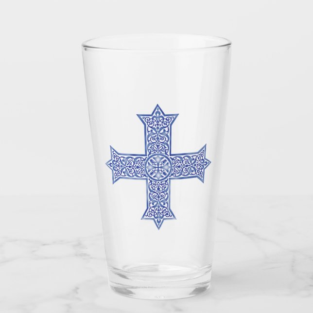 koptisches Kreuz Glas (Vorderseite)
