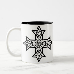 Koptisches Kreuz Zweifarbige Tasse