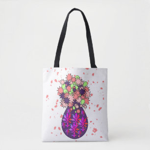 KORALE BLUME IM LILA VASTTAG TASCHE