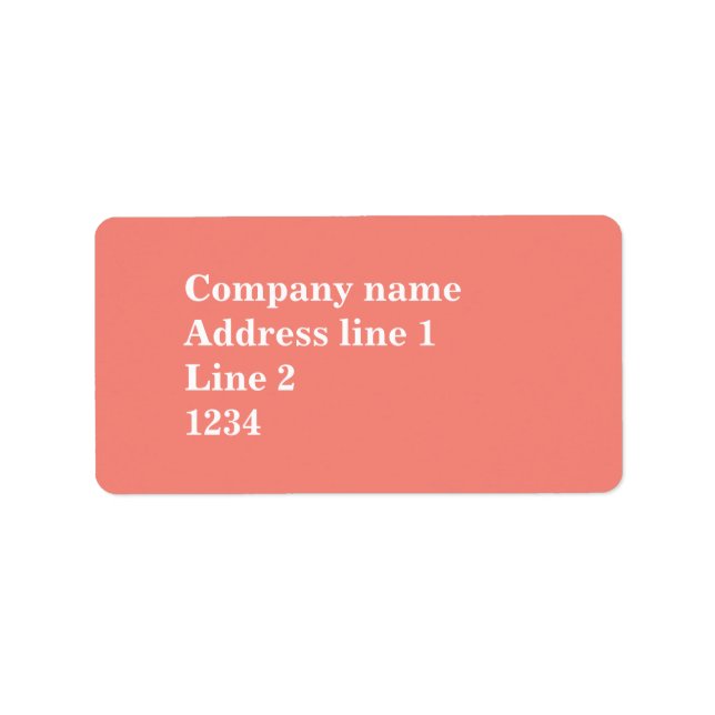 Koralle Adressaufkleber (Vorne)