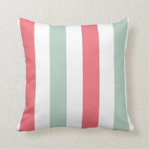 Koralle, aquamarin und Weiß Striped