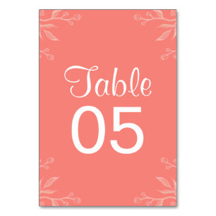 Koralle   einfache und elegante tischnummer