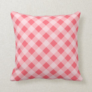 Koralle Gingham Kissen