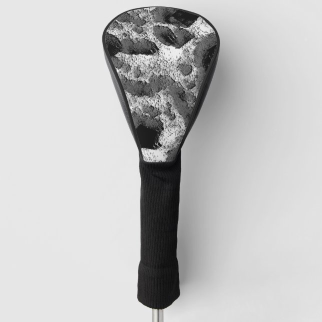 Koralle mit schwarz-weiß golf headcover (Vorderseite)