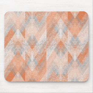 Koralle, orange, beige, graue Zigzag . Mousepad