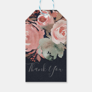 Koralle Pfirsich Rosa Sanfte Fette Florale Hochzei Geschenkanhänger