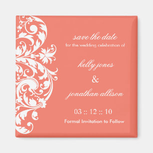 Koralle Save the Date, die Magneten Wedding ist Magnet