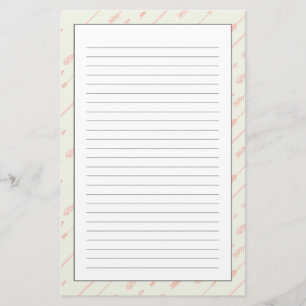 Koralle umrissenes Pfeil-Muster Briefpapier