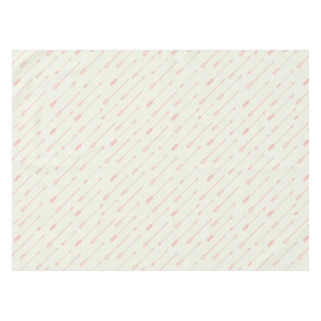 Koralle umrissenes Pfeil-Muster Tischdecke (Vorderseite (Horizontal))