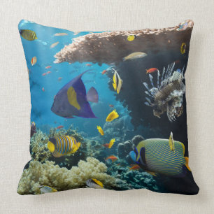 Koralle und Fische im Roten Meer, Ägypten Kissen