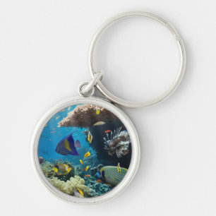 Koralle und Fische im Roten Meer, Ägypten Schlüsselanhänger