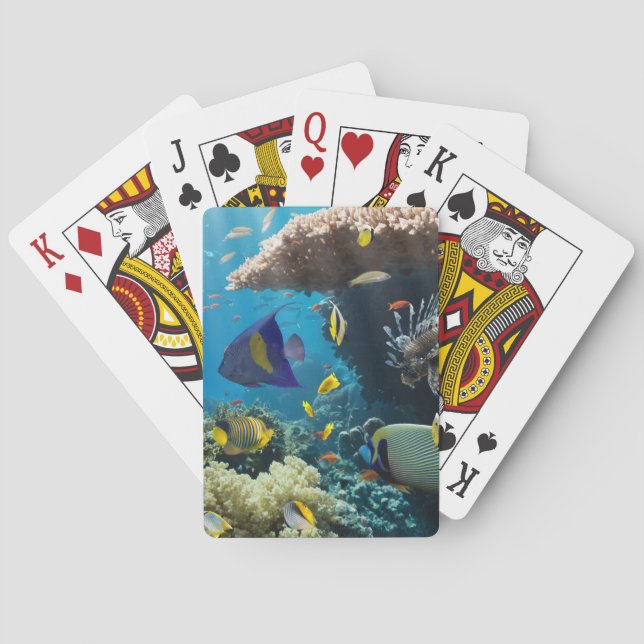 Koralle und Fische im Roten Meer, Ägypten Spielkarten (Rückseite)