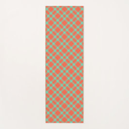 Korallen-Aquamarin-Karomuster Yogamatte
