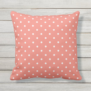 Korallen-Außenkissen - Polka-Punkt Kissen Für Draußen