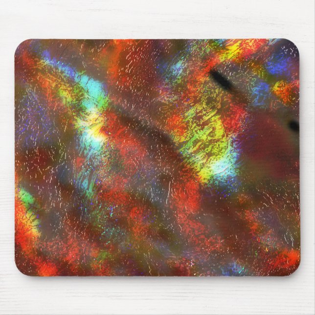 Korallen bis farbige Farbstoffe unter Rohglas Mousepad (Vorne)