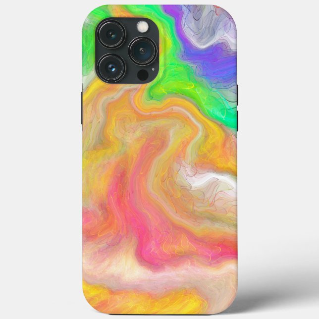 Korallen, Blau, Grün, Rosa Abstrakte Flüssigkeiten Case-Mate iPhone Hülle (Rückseite)