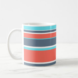 Korallen, blau und grau kaffeetasse