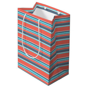 Korallen, blau und grau mittlere geschenktüte