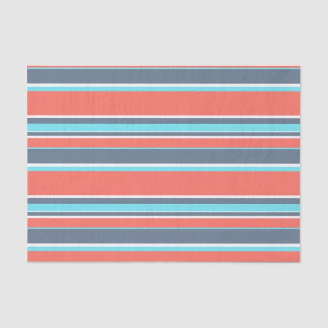 Korallen, blau und grau seidenpapier (Vorderseite)