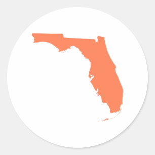 Korallen Florida Runder Aufkleber