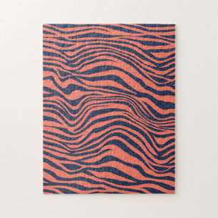 Korallen Glamouröse Tiger Streifen Tierprint