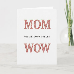 Korallen Glitter-Mama Wow-Karte Karte