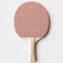 Korallen-Grau-Karo-Diamant-Muster Tischtennis Schläger