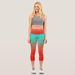 Korallen-Himmels-Erinnerung Capri Leggings