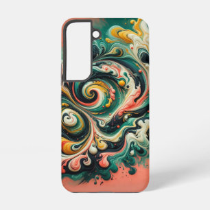 Korallen-Kaskaden-Wirbel Abstrakte Fluidkunst Samsung Galaxy Hülle
