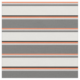 Korallen, Light Gray, Dim Gray, White und Black Stoff