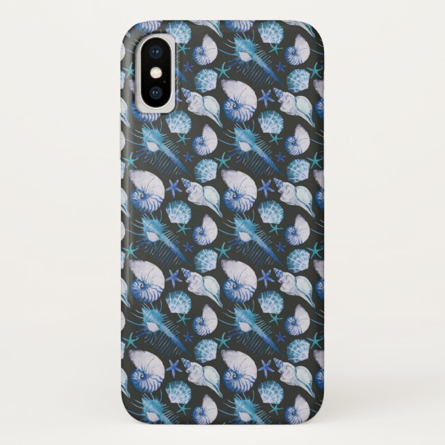 Korallen mit Muschel-Muster Case-Mate iPhone Hülle (Rückseite)