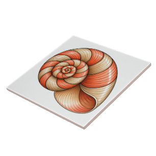 Korallen-Nautilus Fliese