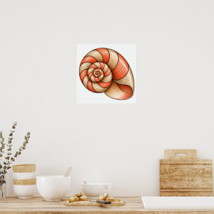 Korallen-Nautilus Poster