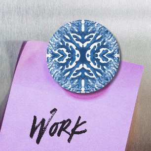 Korallen-Rokokko in Blau-Indigo Option 3 Magnet