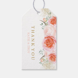 Korallen, Rosa und Pfirsichfarben Gastgeschenk Hoc Geschenkanhänger