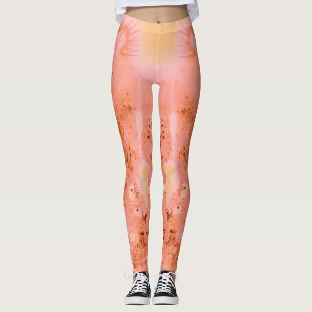 Korallen/Rost/Leggings für Ember-Drachen Leggings (Vorderseite)