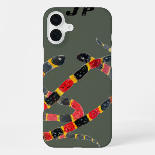 Korallen-Schlangen Reptilien individuell iPhone 16 Plus Hülle