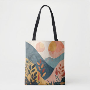 Korallen-Türkis-Zwillings-Sonnen-Boho-Gebirgslands Tasche