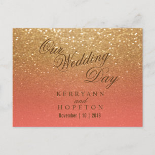 Korallen und Gold-Glitzer - UAWG Postkarte