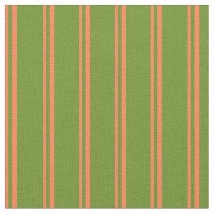 Korallen- und Green-Lined-Muster Stoff