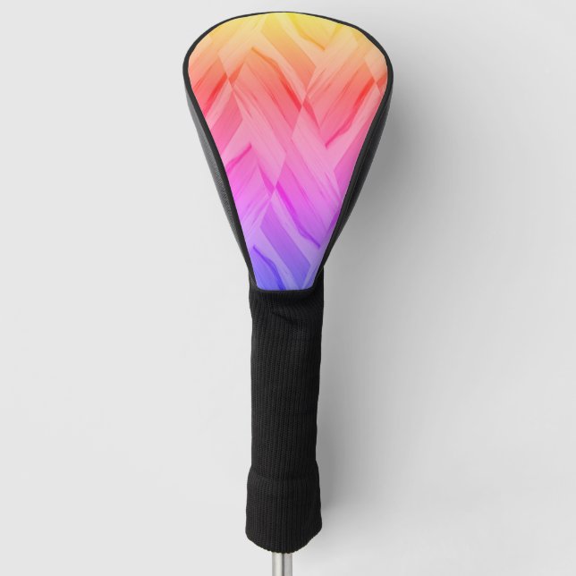 Korallen- und rosafarbene Marmormuster Golf Headcover (Vorderseite)