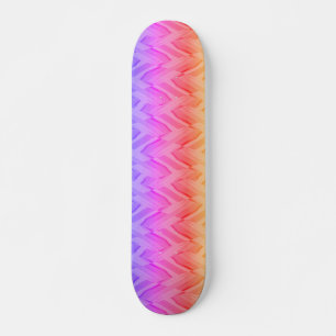 Korallen- und rosafarbene Marmormuster Skateboard