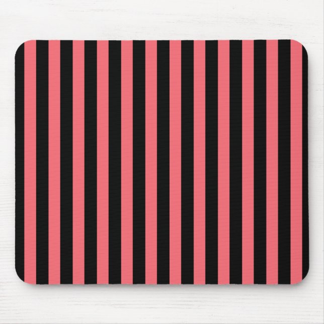 Korallen und schwarze Streifen aus Süßigkeiten Mousepad (Vorne)