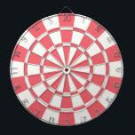 Korallen und Weiß Dartscheibe<br><div class="desc">Korallen- und Weißkarton</div>