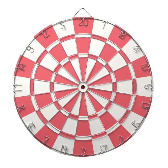 Korallen und Weiß Dartscheibe (vorne)