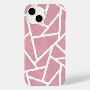 Korallen- und Weißmosaikmuster Case-Mate iPhone 14 Hülle